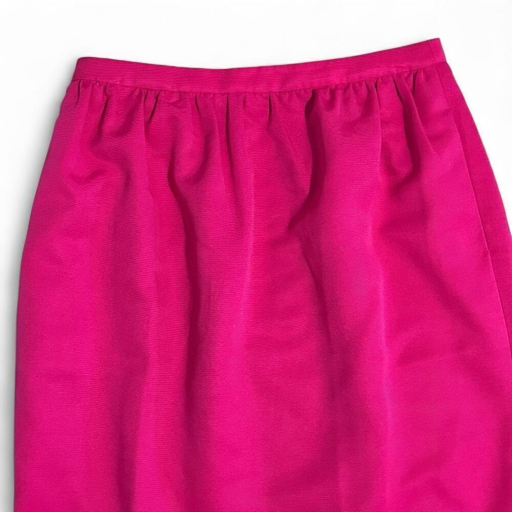 J. Crew Midi Pencil Skirt With Pockets Pink Fuchsia Size 6 Preppy - Picture 4 of 5